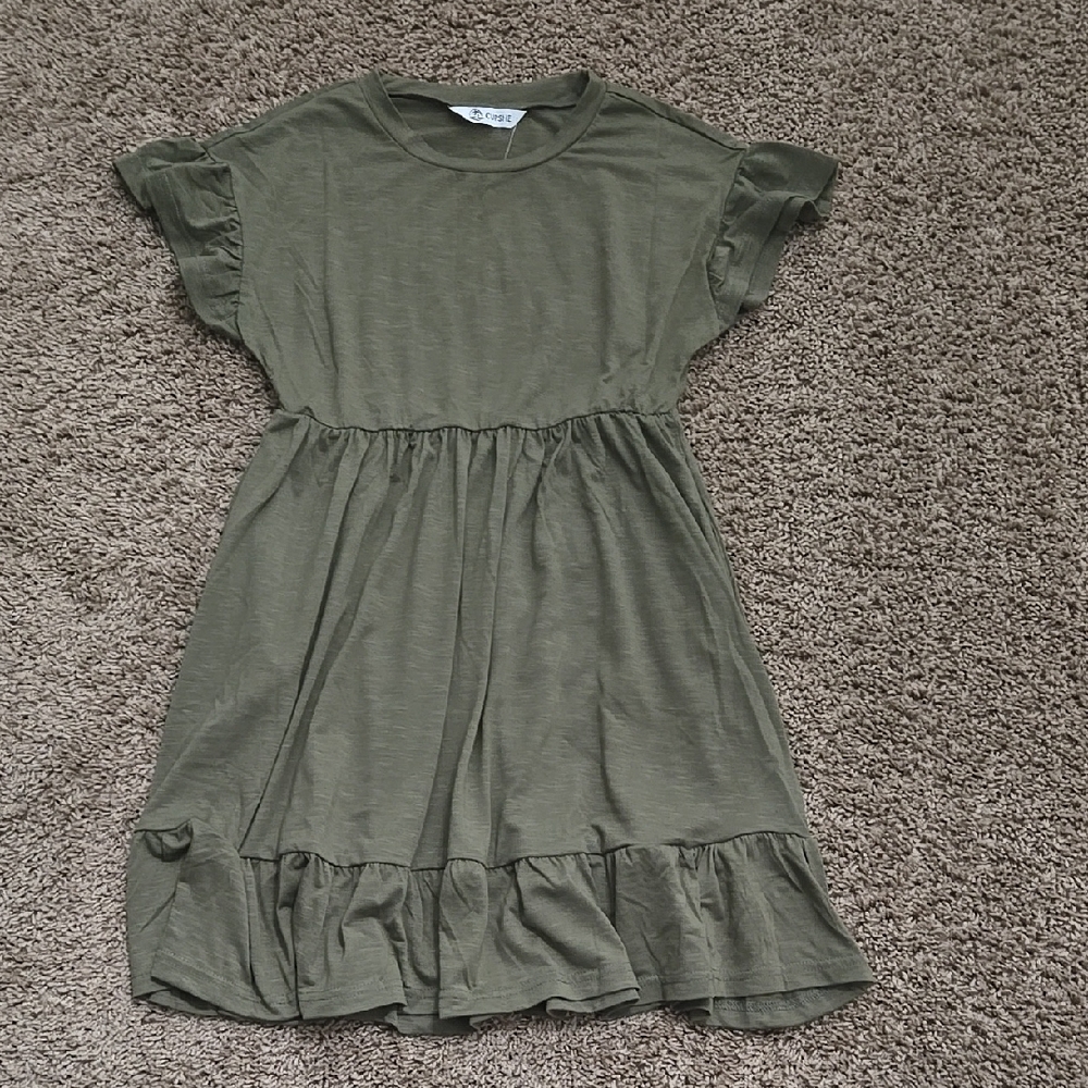 Cupshe Green Ruffled Tiered Mini Sundress
